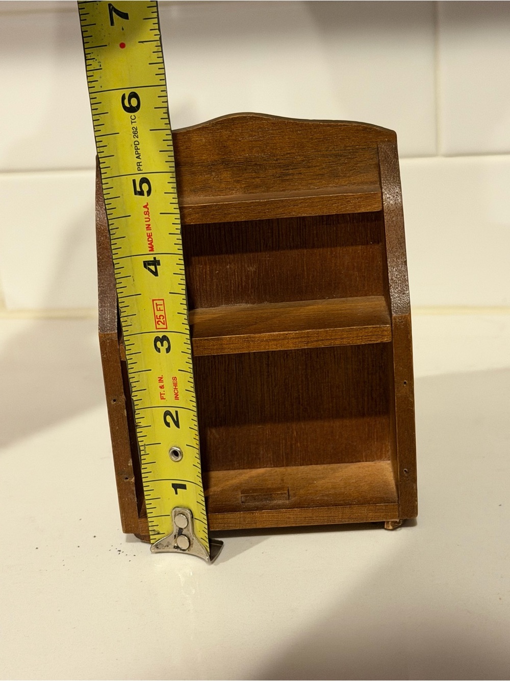 Miniature Wooden Shelf Display for Dollhouses or Crafting - Picture 5 of 6